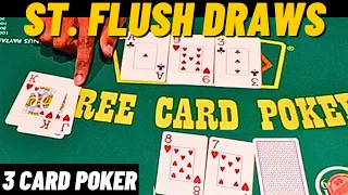 Blind Luck!? Unbelievable 3 Card Poker Session - Straight Flush Draws Galore