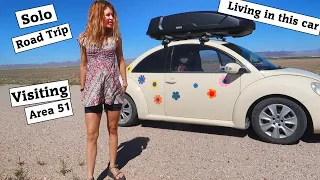 Living in a car - Exploring Area 51 & Driving the Extraterrestrial Highway | Solo Road Trip
