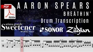 AB Drums Transcripts EP #8 - Aaron Spears - Breathin' Live (Ariana Grande)