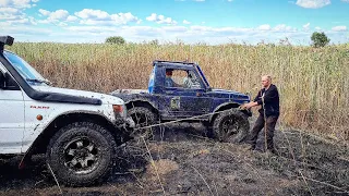 4 японца против Нивы #OFFROAD через настоящее БОЛОТО