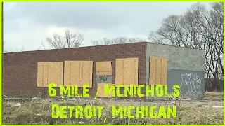 6 Mile Rd/McNichols Rd, Detroit, Michigan 4K. From Hood To Country.