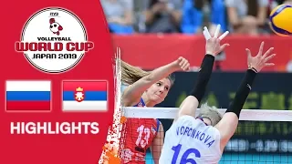 RUSSIA vs. SERBIA - Highlights | Women's Volleyball World Cup 2019