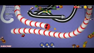 Gameplay WormsZone.io #5minute Game of earthworms - Rắn Săn Mồi ,rắn đen huyền thoại ,kịch tính