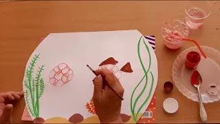 Нетрадиційні техніки малювання.Малювання мильними бульбашками "Чарівні  рибки"