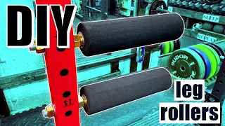 DIY leg roller attachment for power rack, home gym hacks and DIY