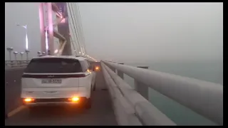 Kuwait bridge in sea