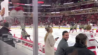 Carolina Hurricanes vs Chicago Blackhawks Pregame Warmup 11/14/22