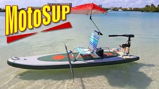 MotoSUP Motorized Kayak Paddle Board SUP325 with DIY Motor Mount.