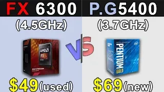 FX 6300 (4.5GHz) vs G5400 | New Games Benchmarks