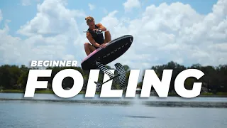 How to Wake Foil Behind the Boat for Beginners | Beginner Foiling with Beaux Wildman