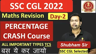 Percentage Complete Crash course| All important types covered| SSC CGL 2022