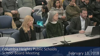 School Board Meeting February 13, 2018