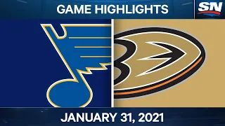 NHL Game Highlights | Blues vs. Ducks - Jan. 31, 2021