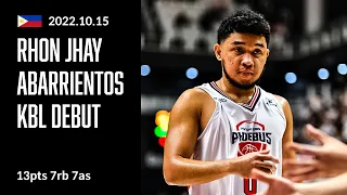 Philippine Basketball Player RJ Abarrientos KBL Debut Game.