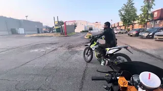 Learning to wheelie on a 250 x pro Templar