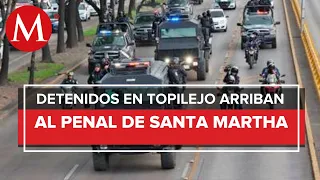 En CdMx, trasladan a detenidos por balacera en Topilejo a Santa Martha Acatitla