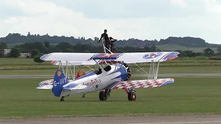 Wingwalkers with their very smart Boeing Stearmans at the Duxford Summer Airshow - Sat 24th Jun 2023