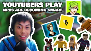 Reacting to YouTubers playing my game (ROBLOX NPCs are becoming smart!)