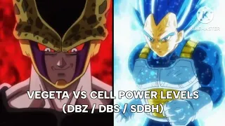 Vegeta Vs Cell Power Levels - Dragon Ball Z / Super / Super Heroes