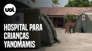 Crianças yanomamis: hospital de campanha começa a funcionar em Roraima