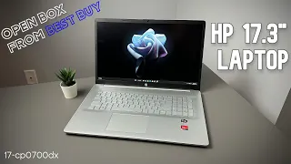 Checking out an Open Box 17.3" HP laptop from Best Buy
