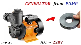 220V 500W AC Electric Generator from Induction Motor Water Pump