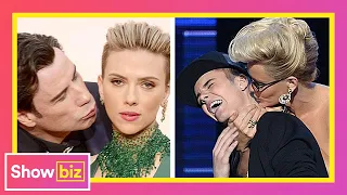 Los 10 besos más incómodos entre celebridades | Showbiz