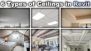 6 Types of Ceilings Modeled in Revit Tutorial (Ceiling in Revit)