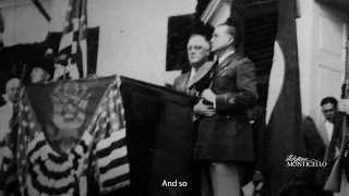 President Roosevelt Delivers an Independence Day Address at Monticello, July 4, 1936