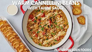 Warm Cannellini Beans with Tahini Sauce featuring Eden Foods