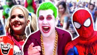 Joker Rules San Diego Comic Con!! Ft. Harley Quinn & Spider-Man