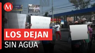 Bloquean la Vía José López Portillo por falta de agua en Ecatepec