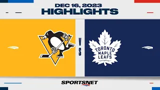 NHL Highlights | Penguins vs. Maple Leafs - December 16, 2023