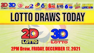 PCSO Lotto Result for Swertres|3D and EZ2|2D Lotto 2PM Draw, Friday, December 17, 2021