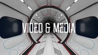 logo intro with futuristic hallway looped animation