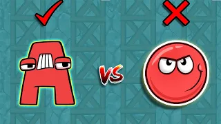 Red Ball 4 vs Alphabet Lore Cave FIght