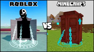 ALL DOORS CRUCIFIX USING - Minecraft vs Roblox