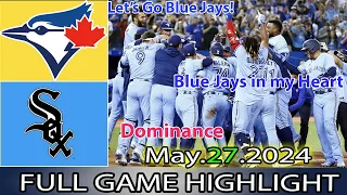 Toronto Blue Jays vs.  Chicago White Sox (05/29/24) FULL GAME HIGHLIGHTS | MLB Season 2024