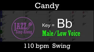 Candy - Backing Track with Intro + Lyrics in Bb (Male) - Jazz Sing-Along