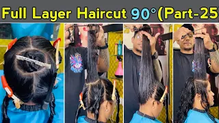 Layer haircut front and back full layer haircut tutorial / step by step for beginners in Hindi