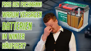 Frag den Fachmann - Autobatterie - warum geht die Batterie im Winter kaputt?