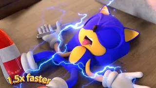 Sonic got electrocuted really fast 😭