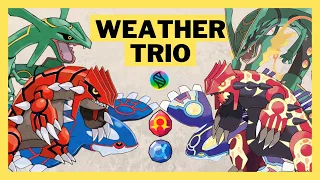 Weather Trio- KYOGRE, GROUDON, and RAYQUAZA