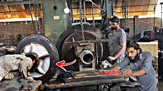 Making a Bearing size on large Wheel With aHundred-year- old machine ||