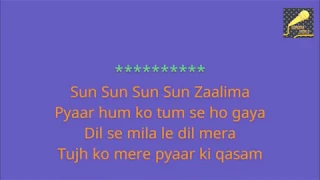 Sun Sun Sun Sun Zaalima.. Karaoke with female voice and Lyrics