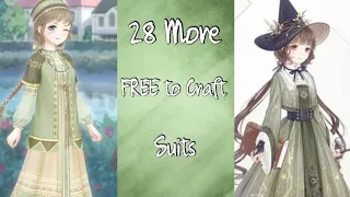 28 More FREE to Craft Suits in Love Nikki