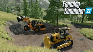 🚧 CONTINUING TO OPEN THE NEW MINE WITH TERRA FARM V4 !!! | FARMING SIMULATOR 22 CONSTRUCTION WORK