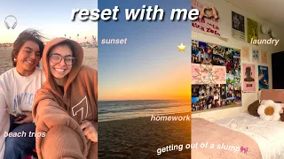 RESET WITH ME *after being sick* | organizing, school, laundry, etc.🧼