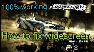 NFS MOSTWANTED 2005 | How to fix widescreen