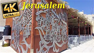 Sukkah Western Wall Jerusalem | One Day Before Sukkot | Jerusalem walk 4k60